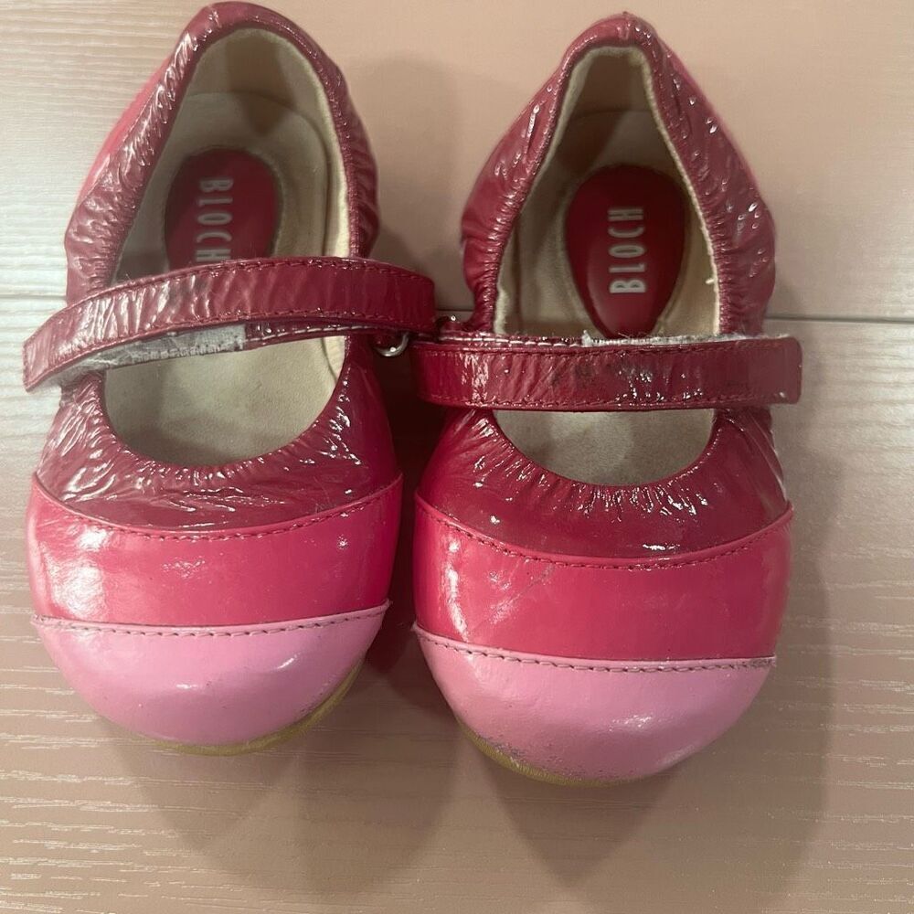 Bloch baby pink striped baby ballet shoes